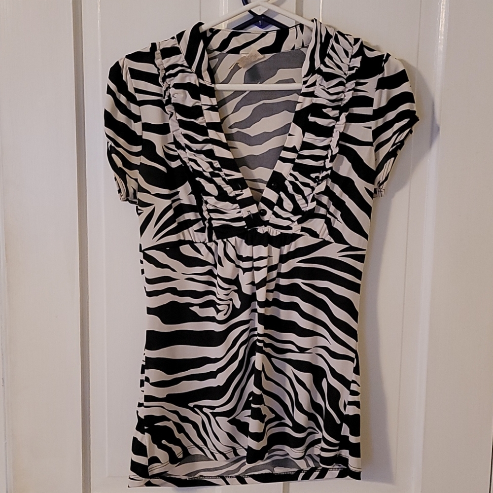 zebra print top